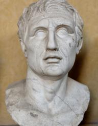 Bust of Menander. Marble, Roman copy of the Imperial era after a Greek original (ca. 343–291 BC).