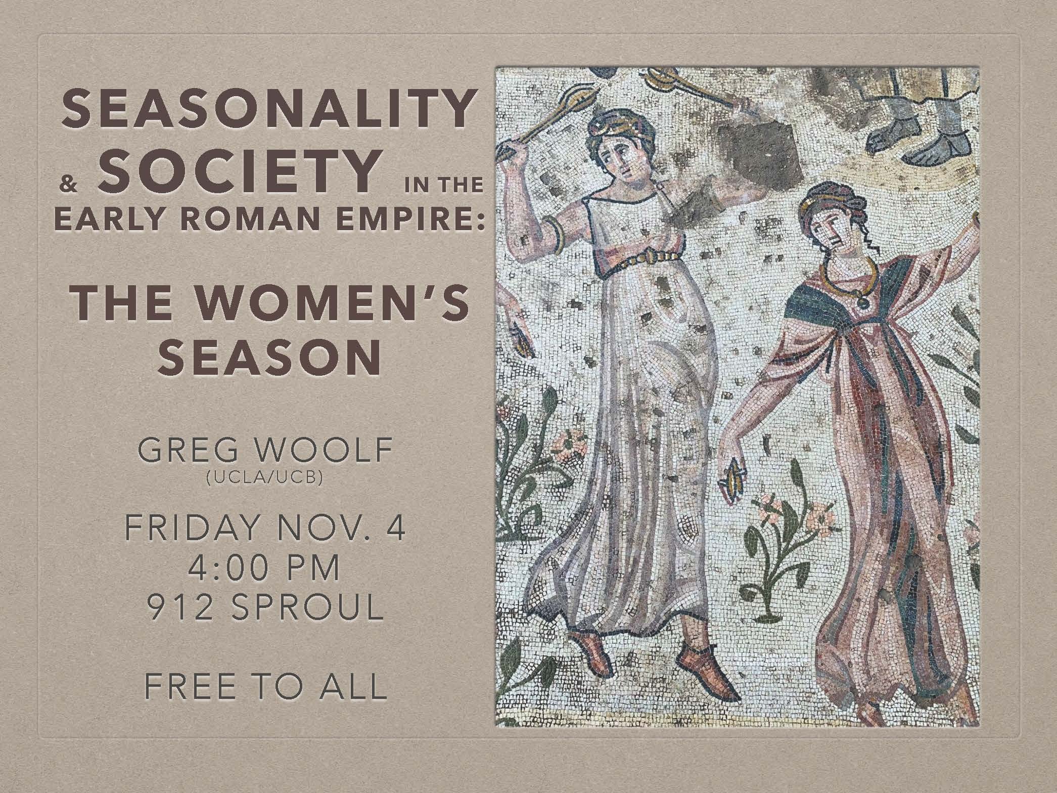 Flyer with mosaic of two women