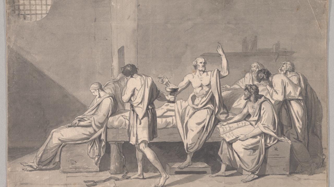 David Death of Socrates-sketch