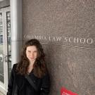 Rachel Roddy outside Columbia Law School